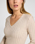 Lee Women's V-Neck T-Shirt in Oat Meal